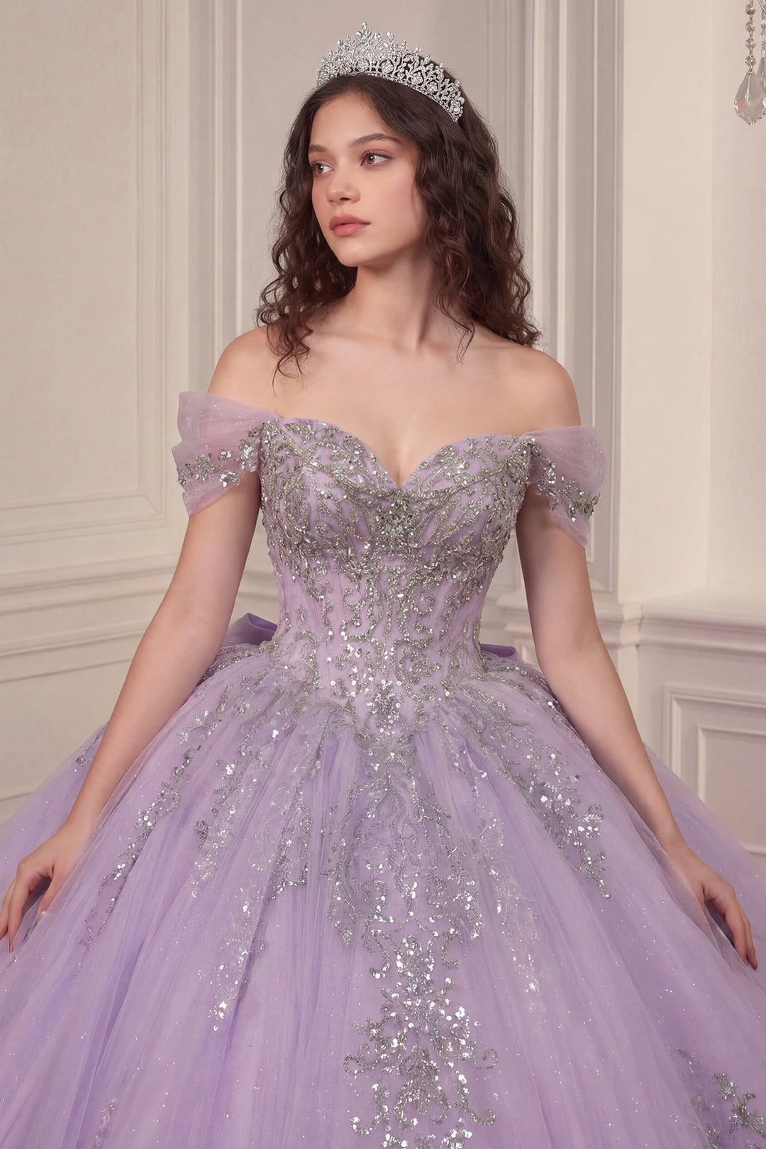 Applique Sweetheart Ball Gown by Ladivine 15730