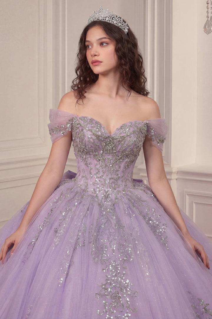 Applique Sweetheart Ball Gown by Ladivine 15730