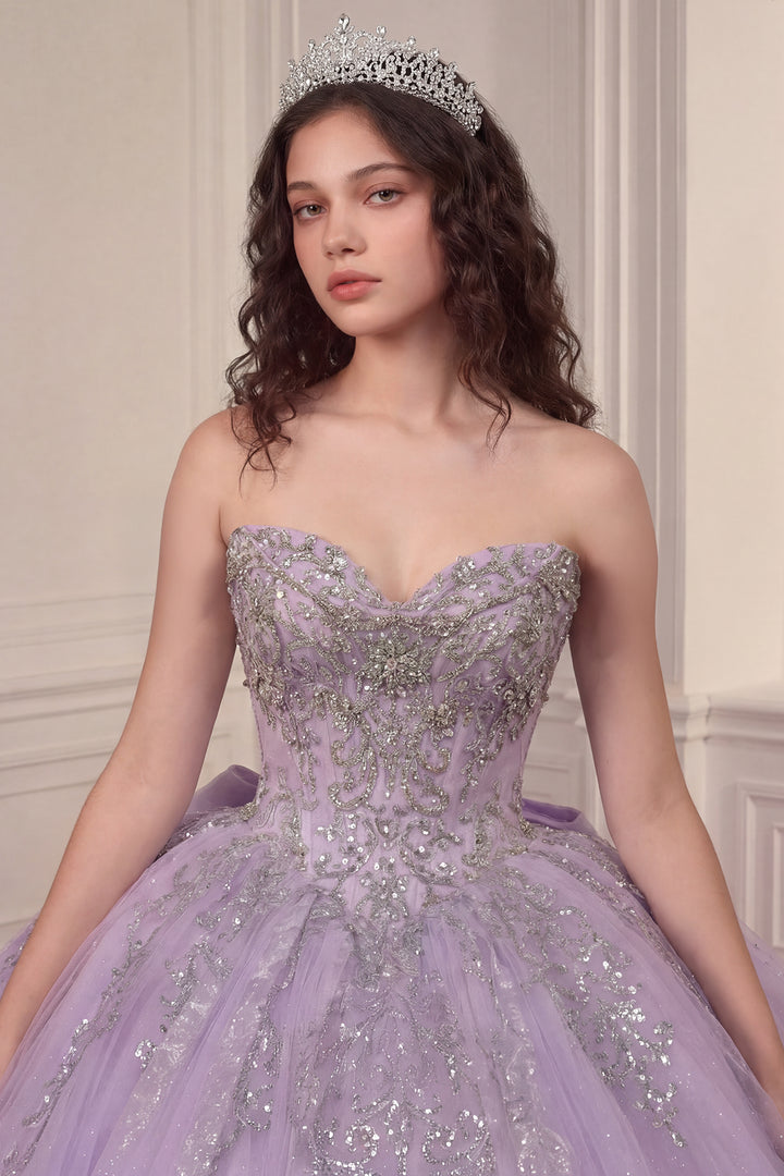 Applique Sweetheart Ball Gown by Ladivine 15730