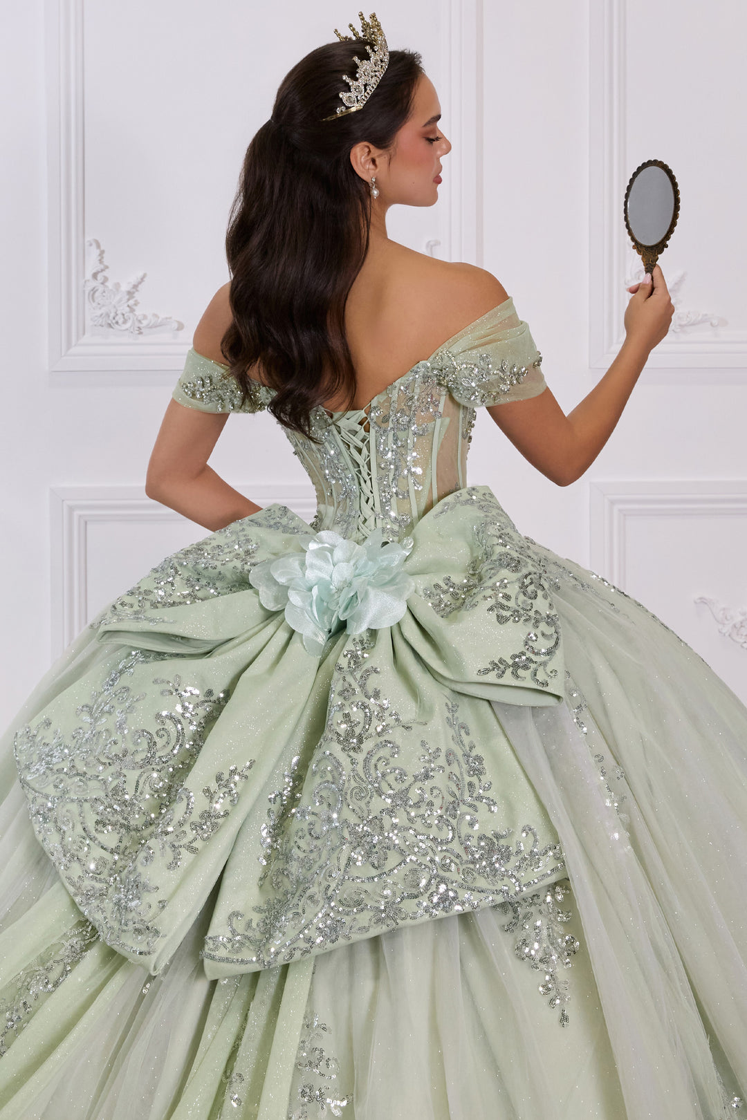 Applique Sweetheart Ball Gown by Ladivine 15730