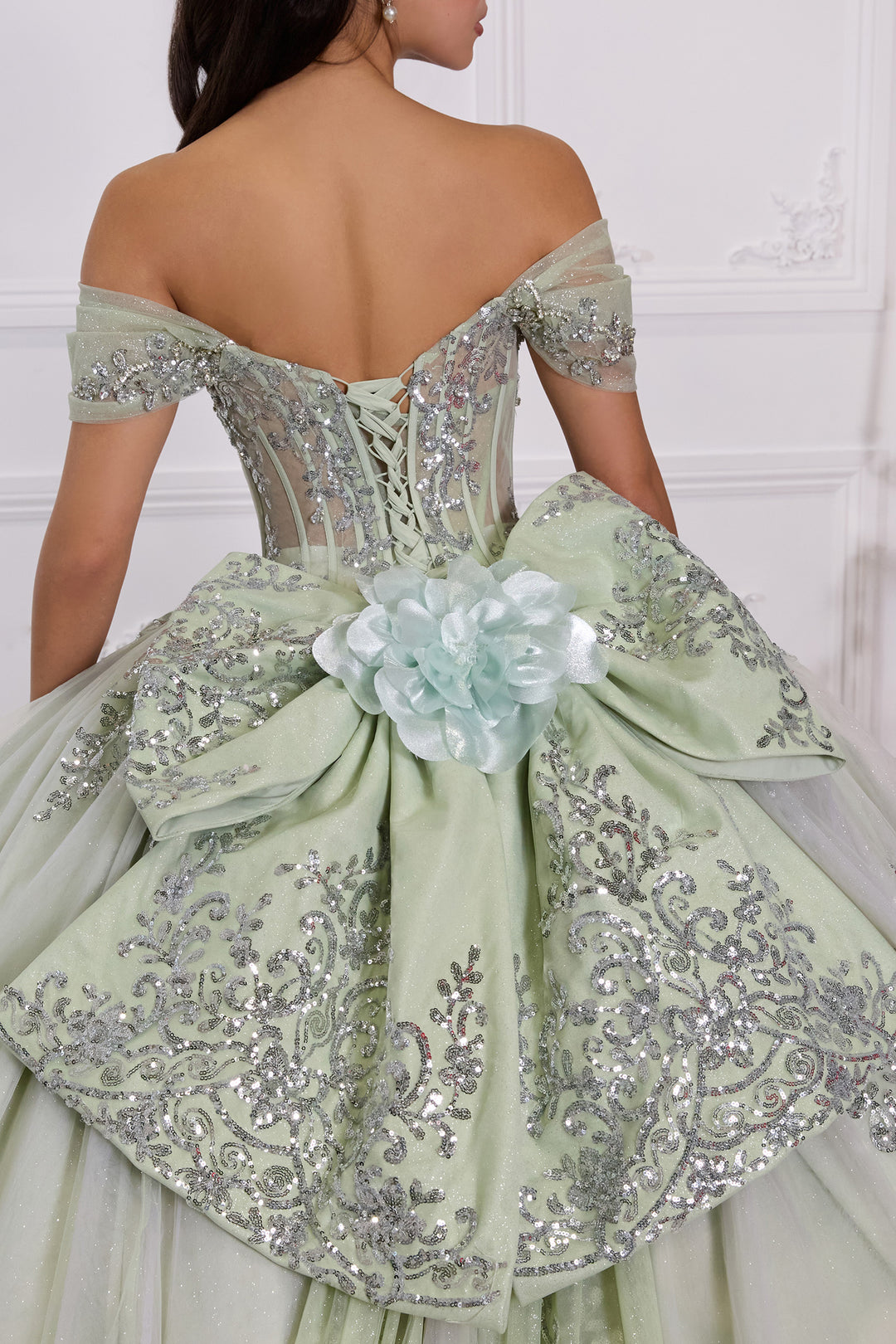 Applique Sweetheart Ball Gown by Ladivine 15730