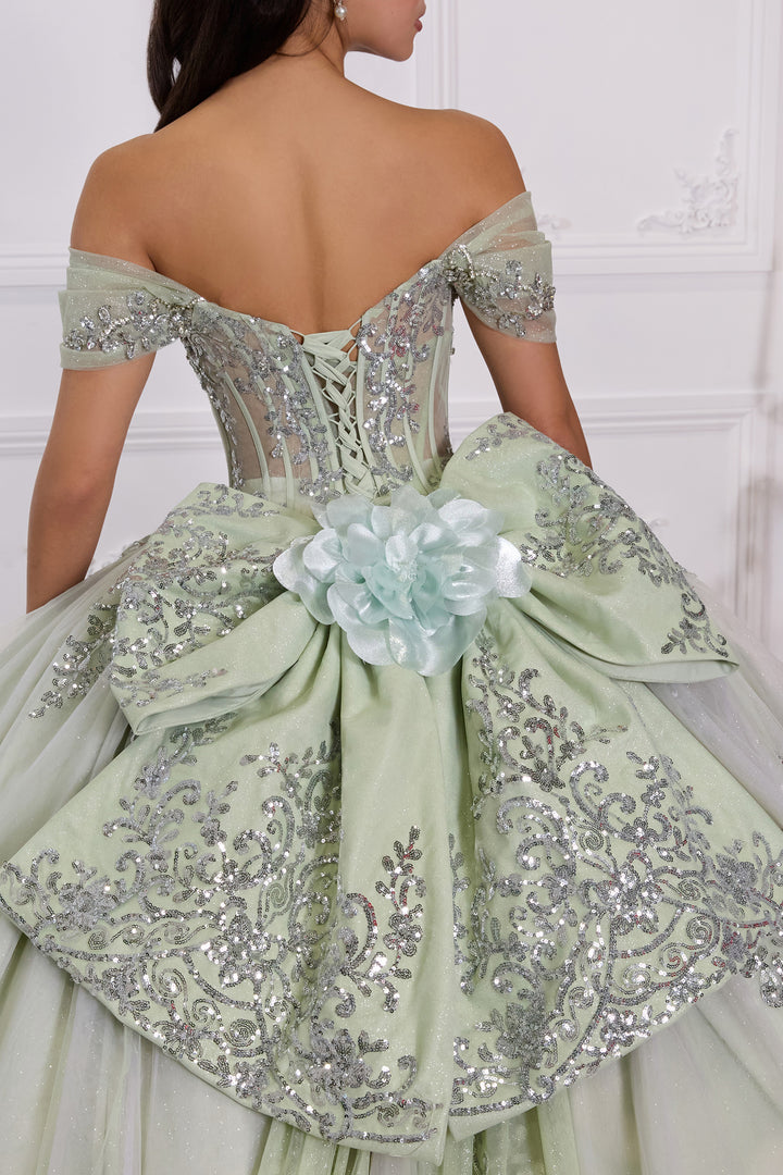 Applique Sweetheart Ball Gown by Ladivine 15730