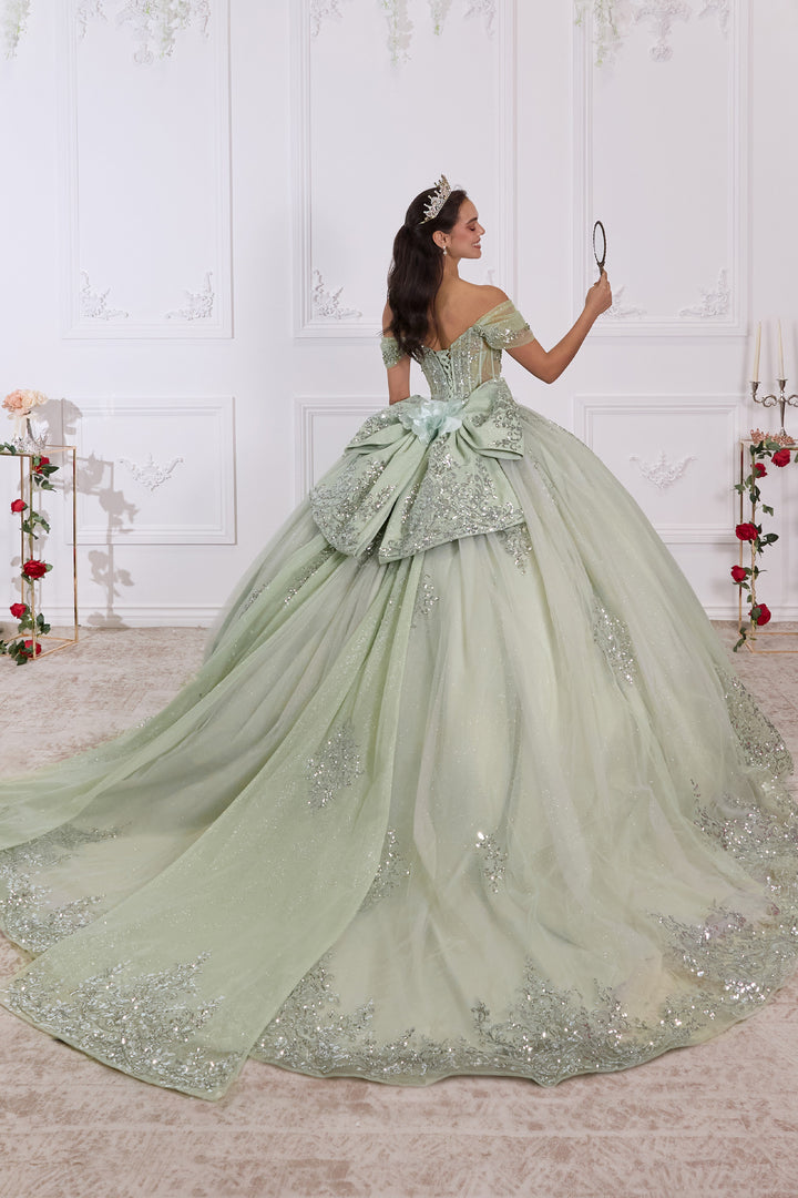 Applique Sweetheart Ball Gown by Ladivine 15730
