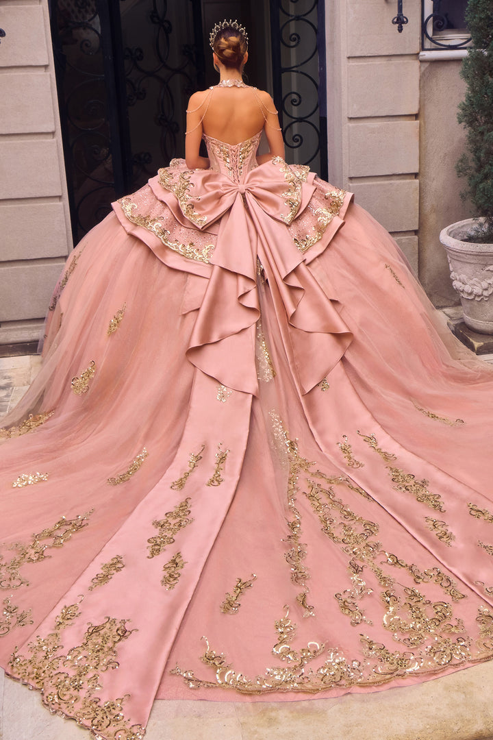 Beaded Sweetheart Ball Gown by Ladivine 15744