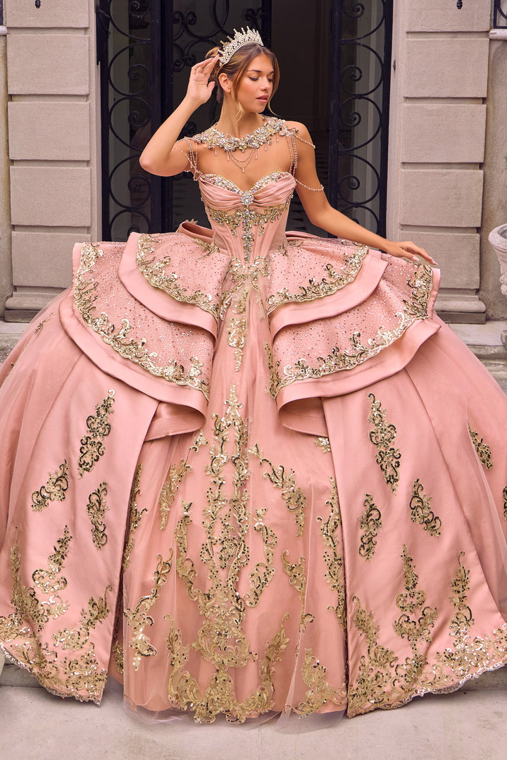 Beaded Sweetheart Ball Gown by Ladivine 15744