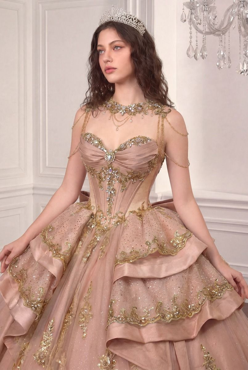 Beaded Sweetheart Ball Gown by Ladivine 15744