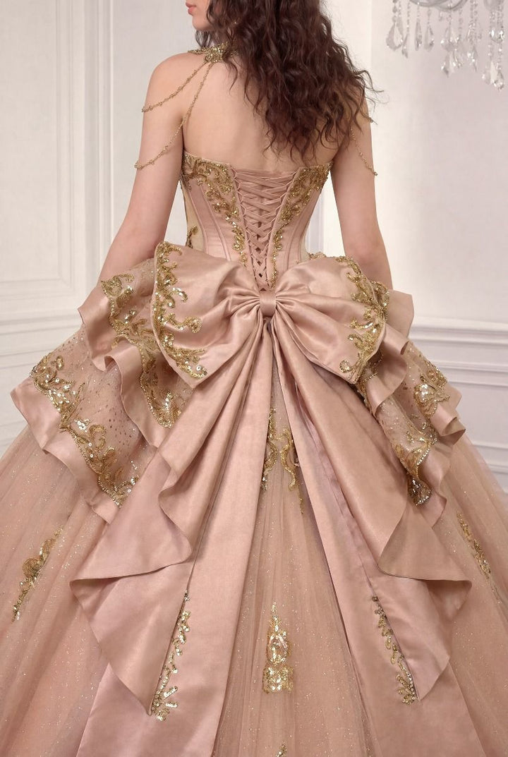 Beaded Sweetheart Ball Gown by Ladivine 15744