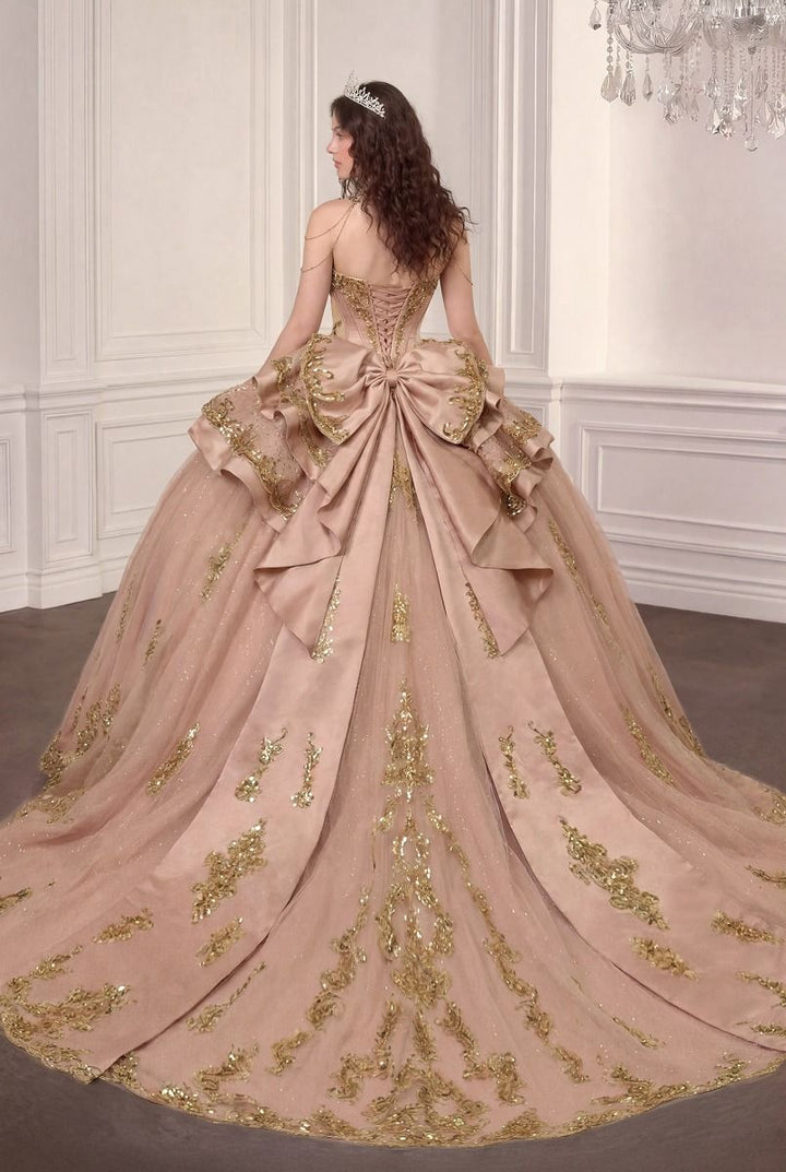 Beaded Sweetheart Ball Gown by Ladivine 15744