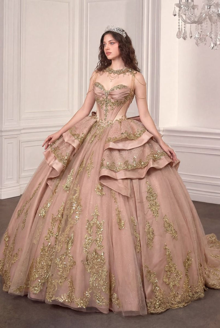Beaded Sweetheart Ball Gown by Ladivine 15744
