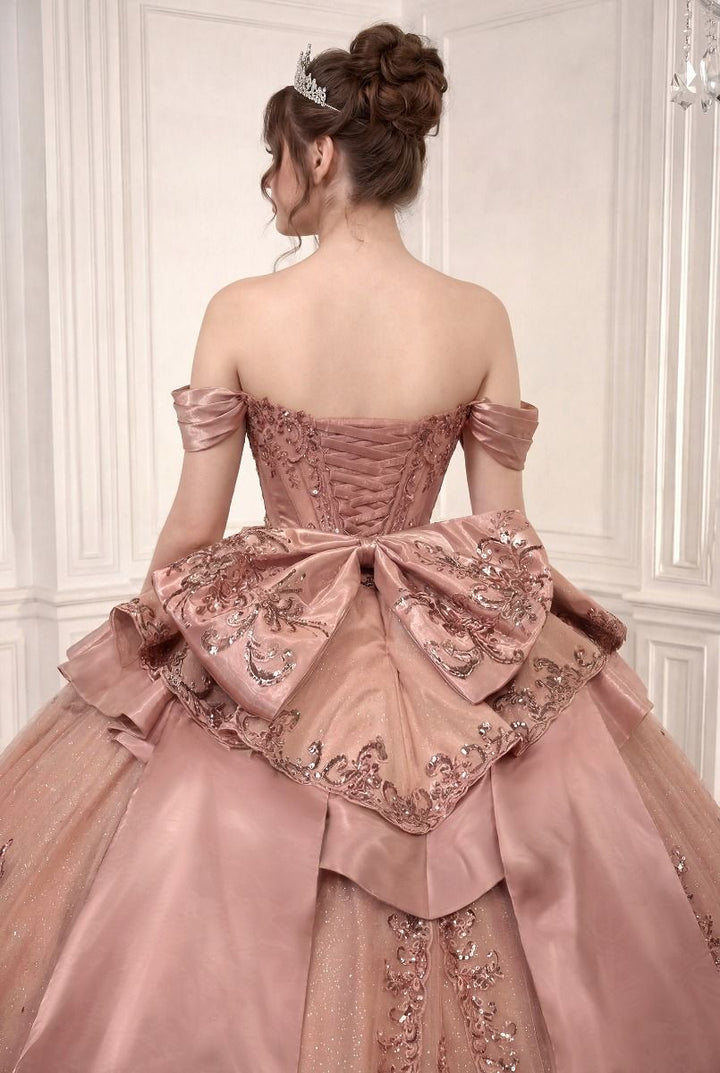 Applique Off Shoulder Ball Gown by Ladivine 15745