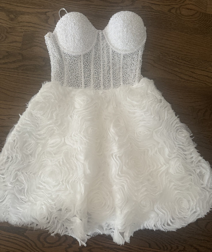 Beaded Short Strapless A-line Dress by Jovani 36578