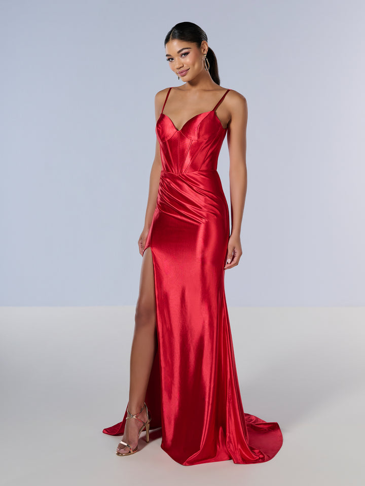 Jersey Sleeveless Slit Gown by Tiffany Designs 16177