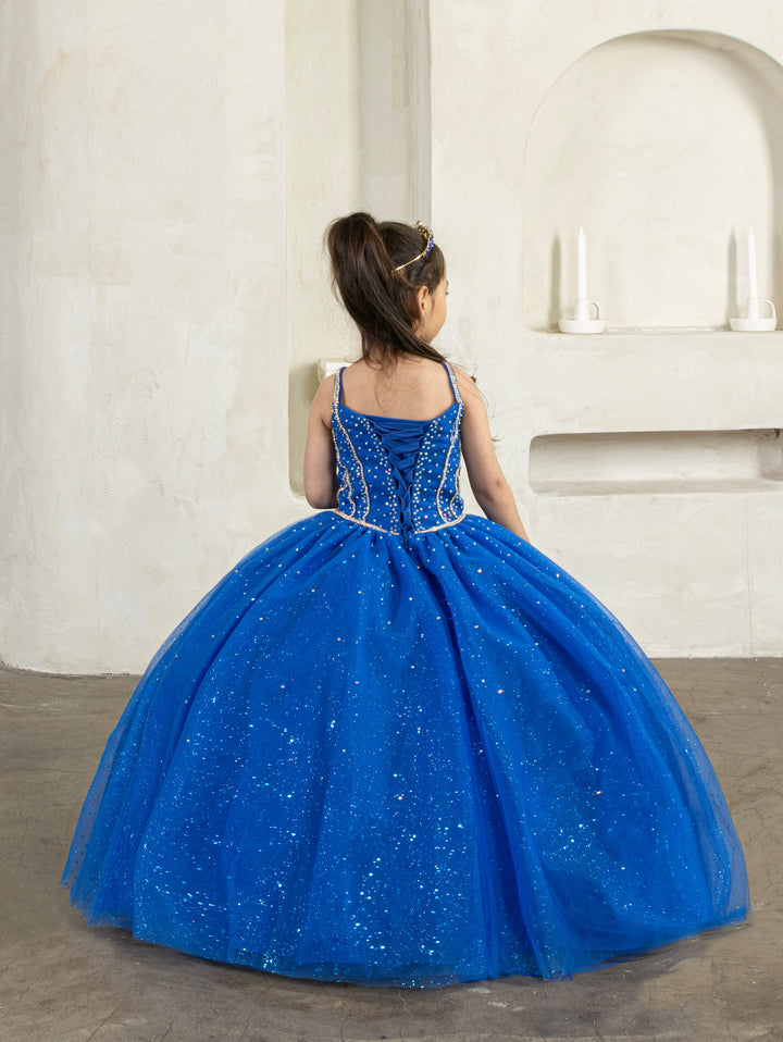 Girls Beaded Sleeveless Gown by Calla SCK-317