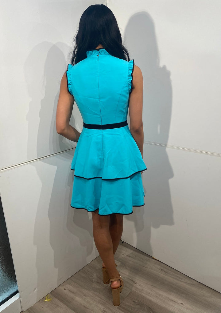 Ruffled Short Sleeveless A-line Dress by Jovani 23521