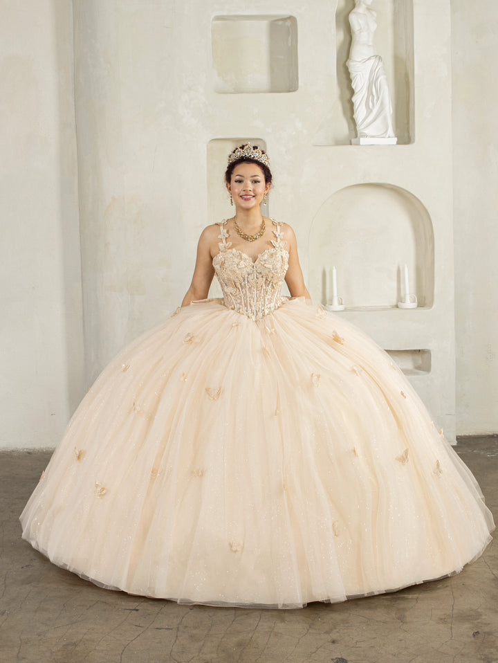 Applique Sleeveless Ball Gown by Calla SCL-30039