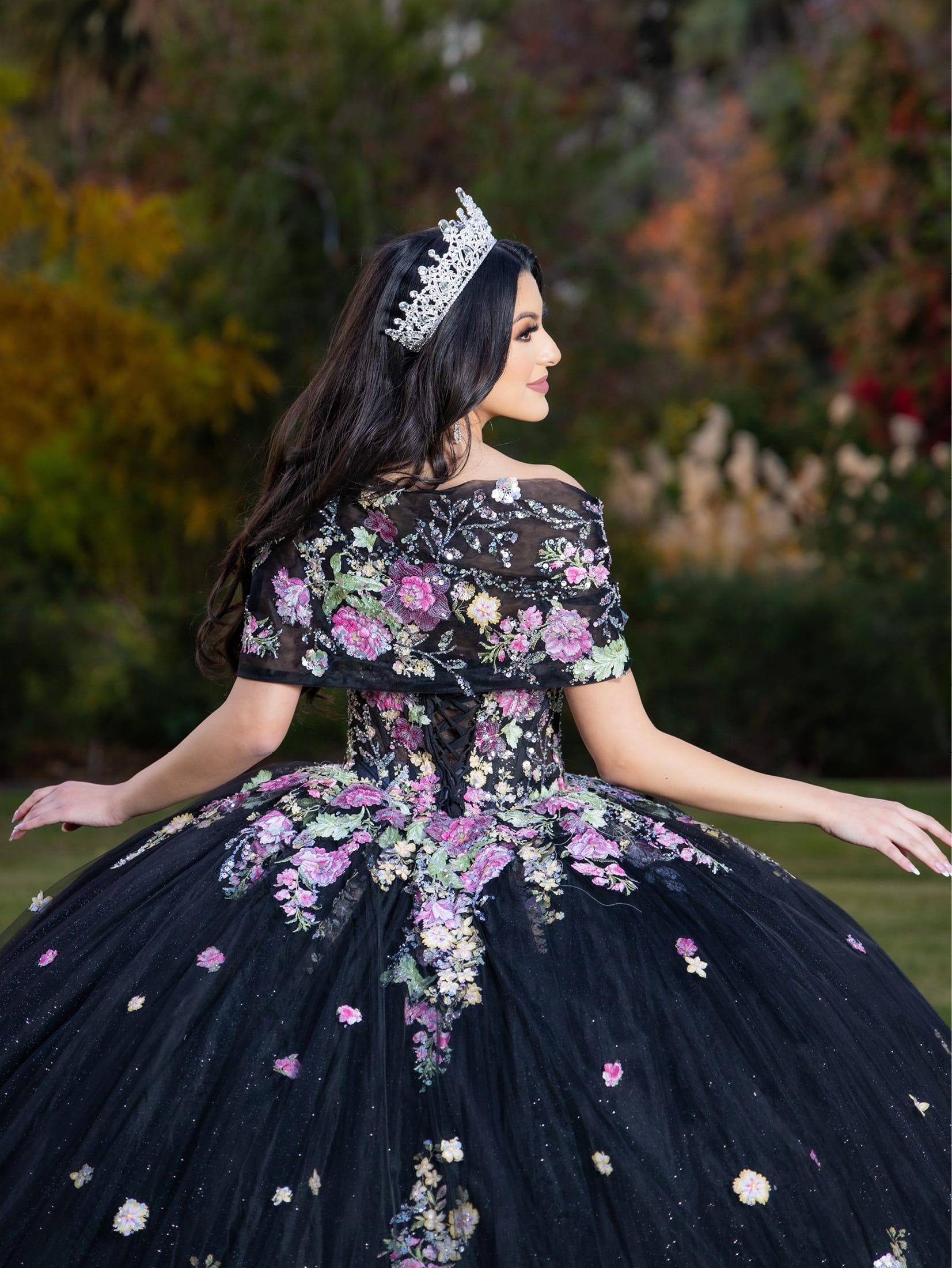 Applique Short Sleeve Ball Gown by LizLuo Quince 26088 – ABC