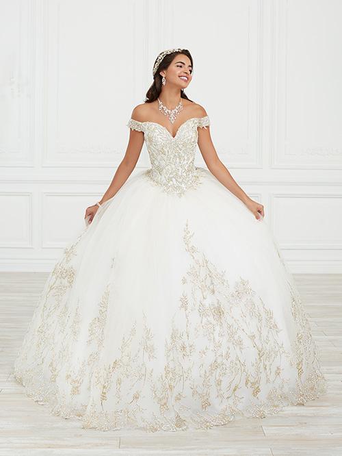 Glitter Applique Sweetheart Quinceanera Dress by House of Wu 26955