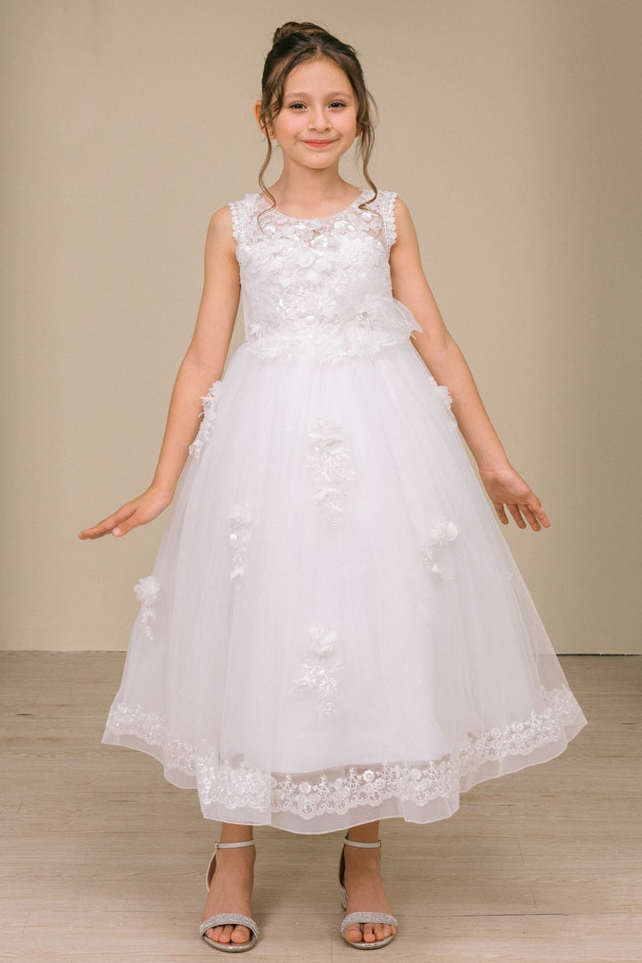 Girls Sleeveless Tea Length Dress by Cinderella Couture 2913