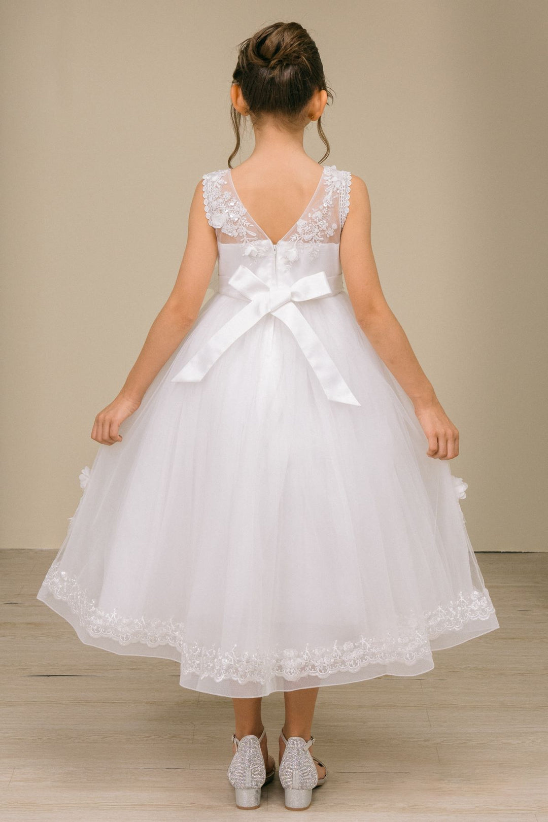 Girls Sleeveless Tea Length Dress by Cinderella Couture 2913