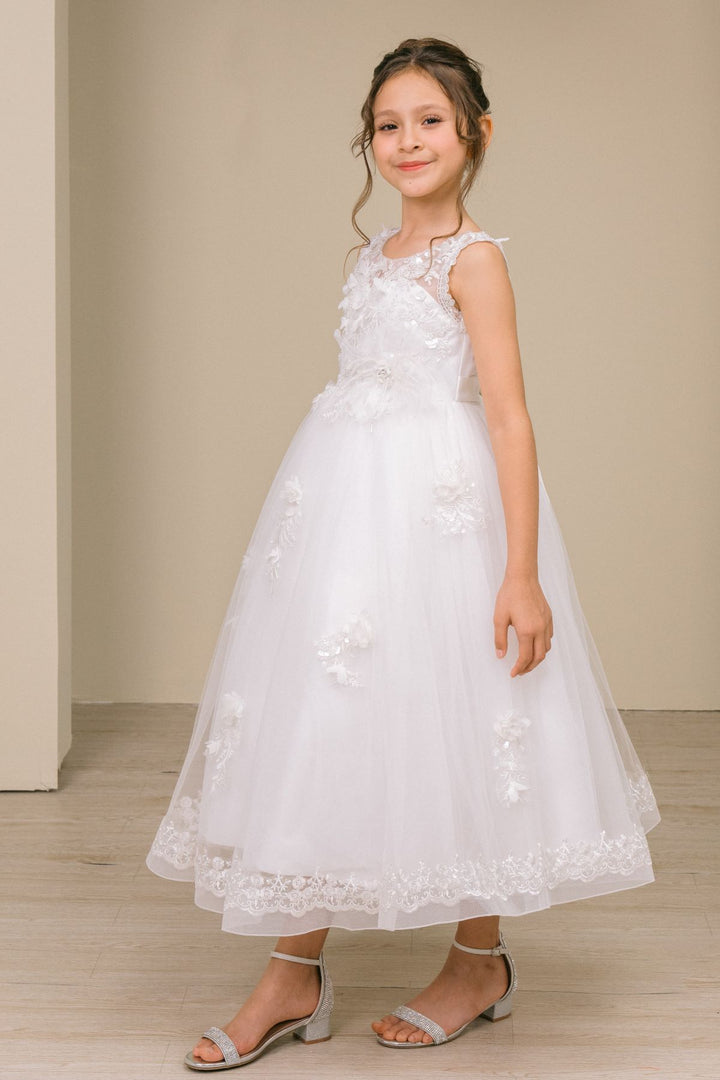 Girls Sleeveless Tea Length Dress by Cinderella Couture 2913