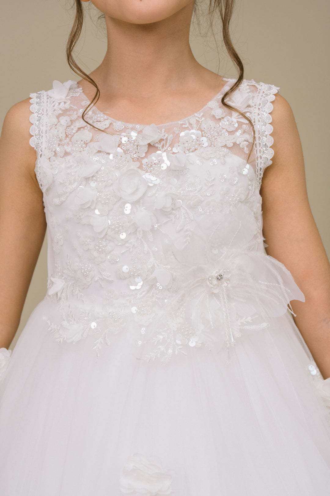 Girls Sleeveless Tea Length Dress by Cinderella Couture 2913