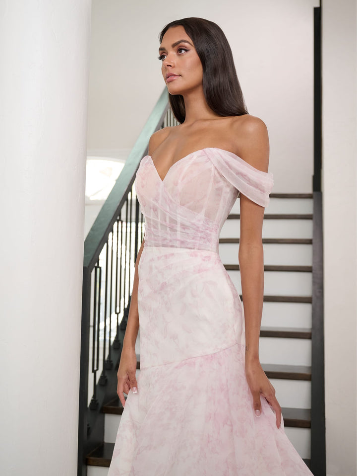 Fitted Off Shoulder Bridal Gown by Adrianna Papell 31292