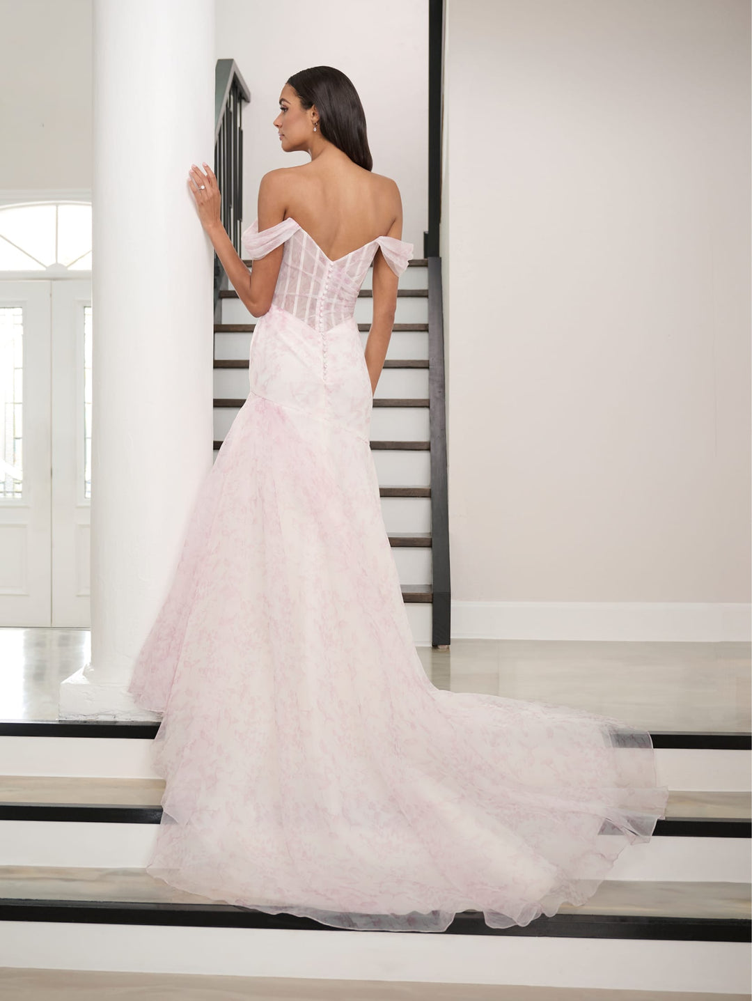 Fitted Off Shoulder Bridal Gown by Adrianna Papell 31292