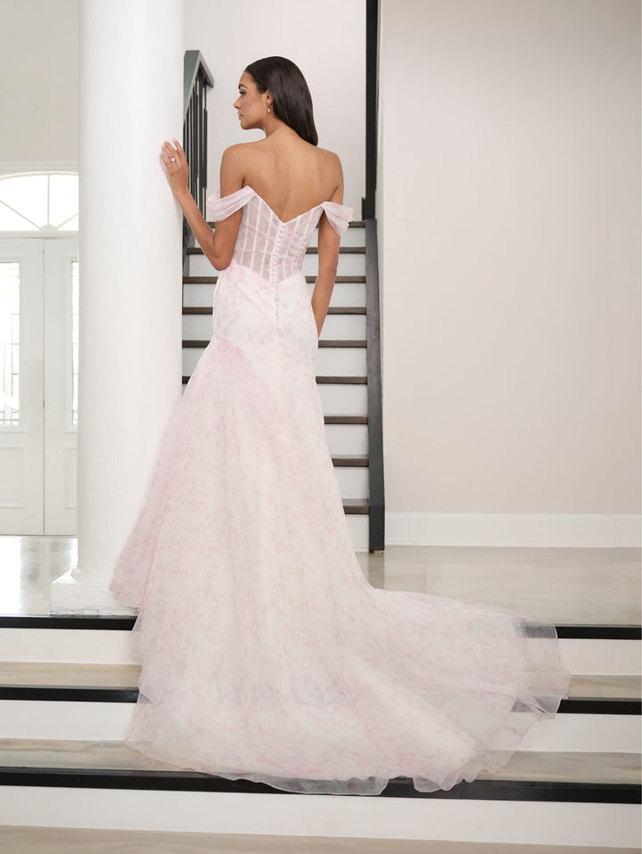 Fitted Off Shoulder Bridal Gown by Adrianna Papell 31292