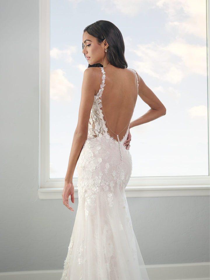 Fitted Applique Bridal Gown by Adrianna Papell 31304