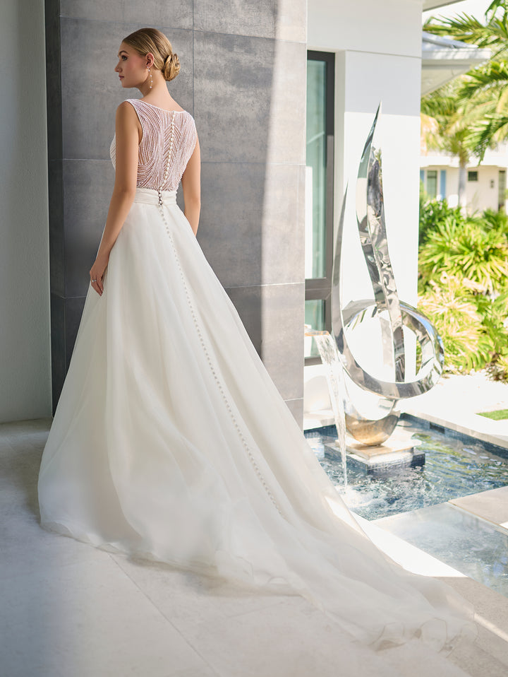 Organza Sleeveless Bridal Ball Gown by Adrianna Papell 31315