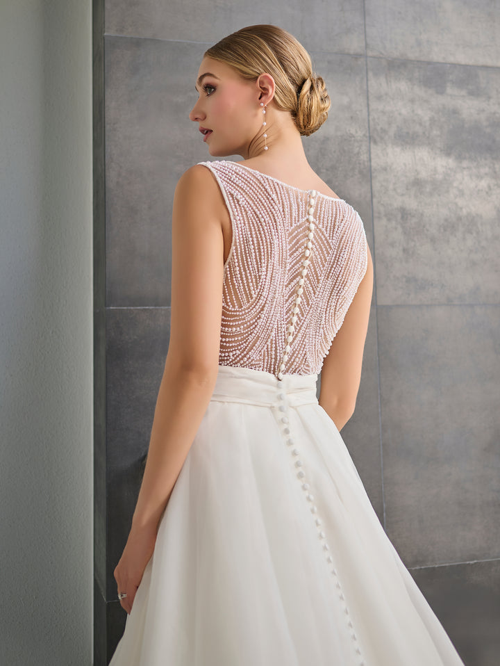 Organza Sleeveless Bridal Ball Gown by Adrianna Papell 31315