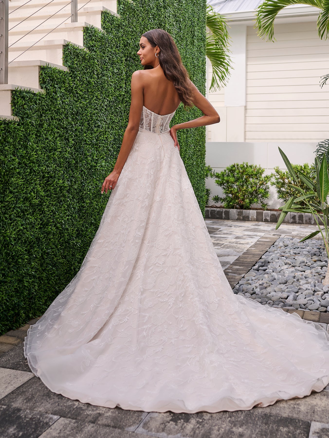 adrianna papell strapless lace dress Fitted Lace Strapless Bridal Gown by Adrianna Papell 31221