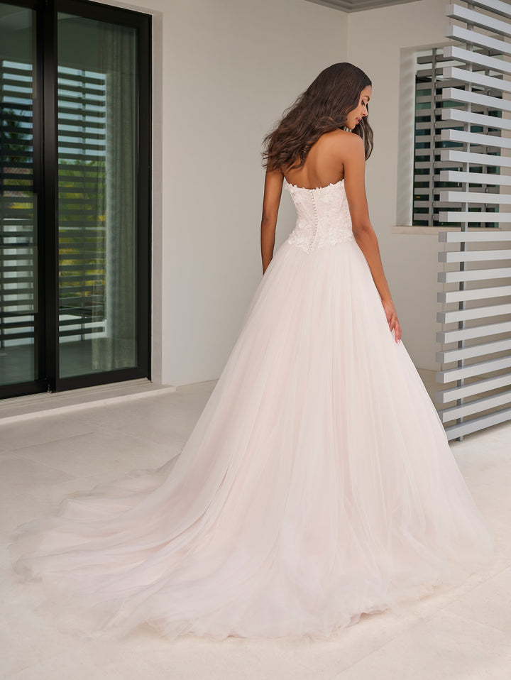 Tulle Strapless Bridal Ball Gown by Adrianna Papell 31324
