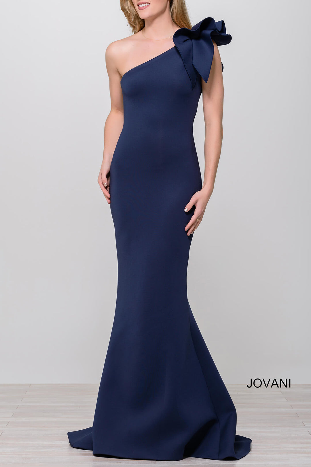 Scuba Fitted One Shoulder Gown by Jovani 32602