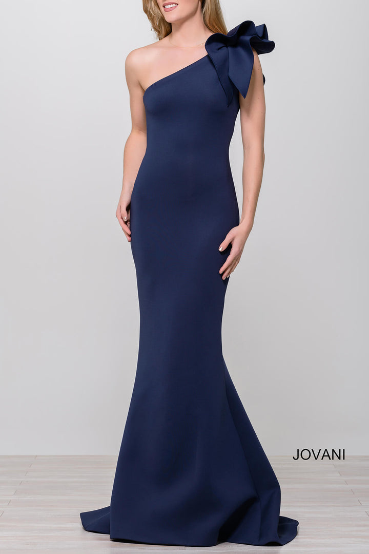 Scuba Fitted One Shoulder Gown by Jovani 32602