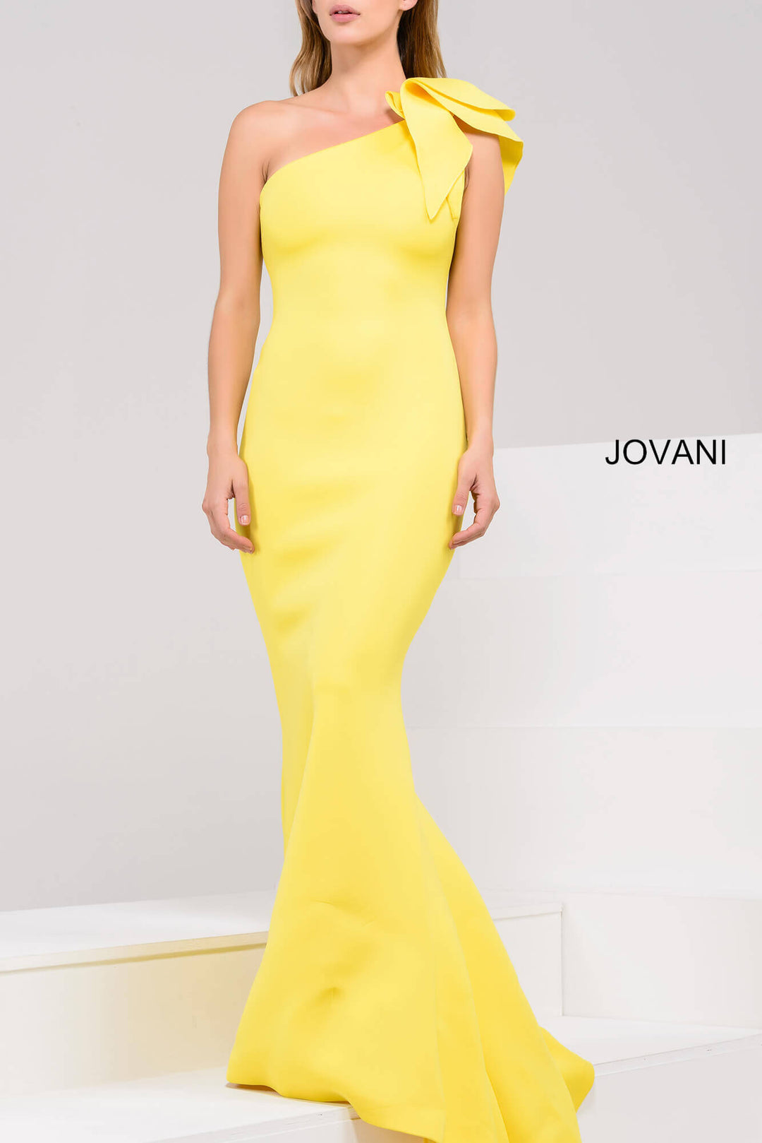 Scuba Fitted One Shoulder Gown by Jovani 32602