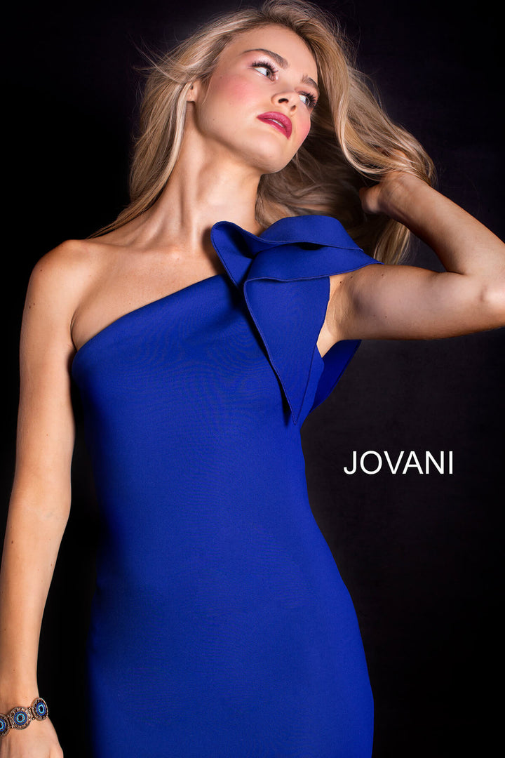 Scuba Fitted One Shoulder Gown by Jovani 32602