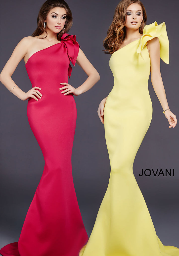 Scuba Fitted One Shoulder Gown by Jovani 32602
