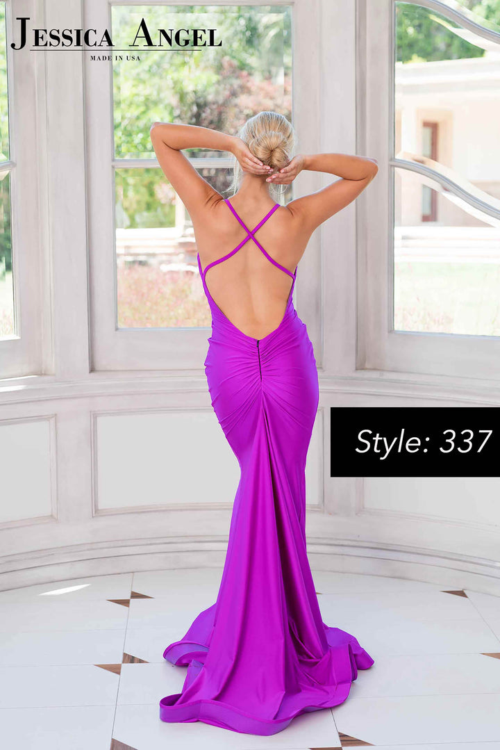 Jersey Fitted Sleeveless Gown by Jessica Angel 337