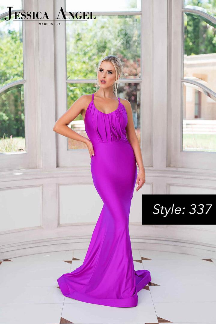 Jersey Fitted Sleeveless Gown by Jessica Angel 337