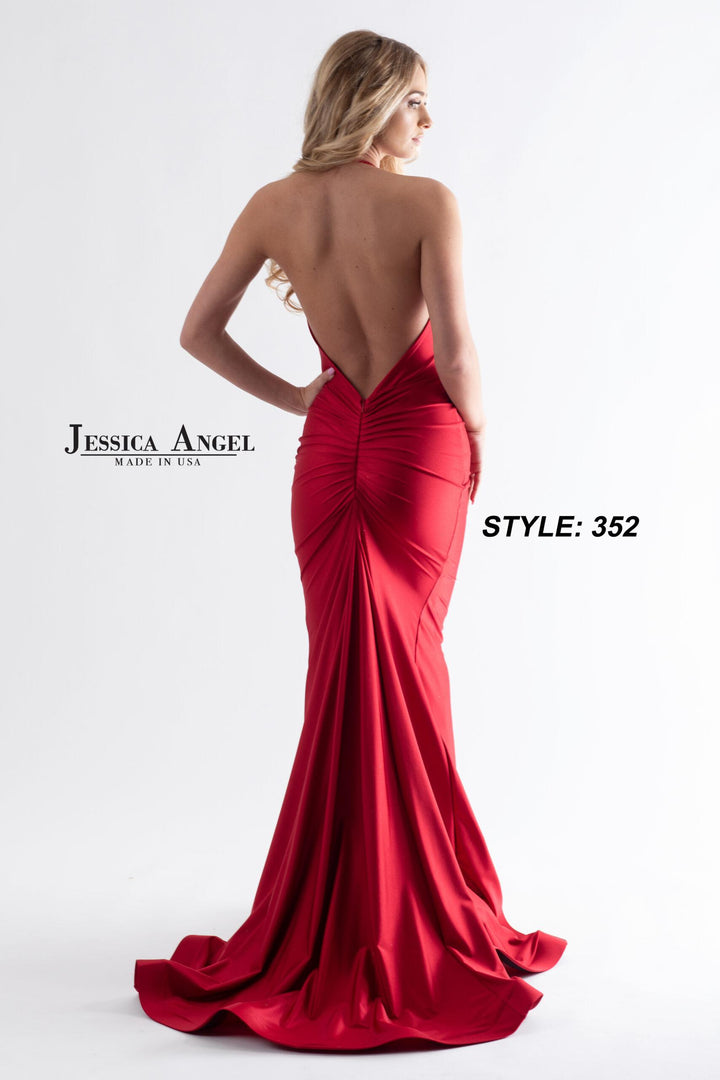 Jersey Fitted Cowl Gown by Jessica Angel 352