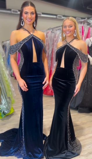 Jovani halter dress sales