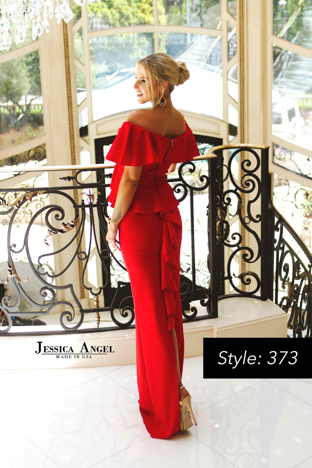 Odessa Fitted Off Shoulder Gown by Jessica Angel 373