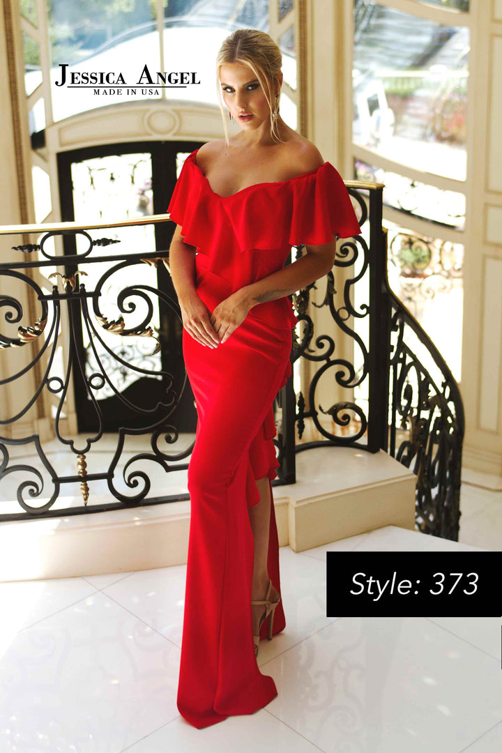 Odessa Fitted Off Shoulder Gown by Jessica Angel 373