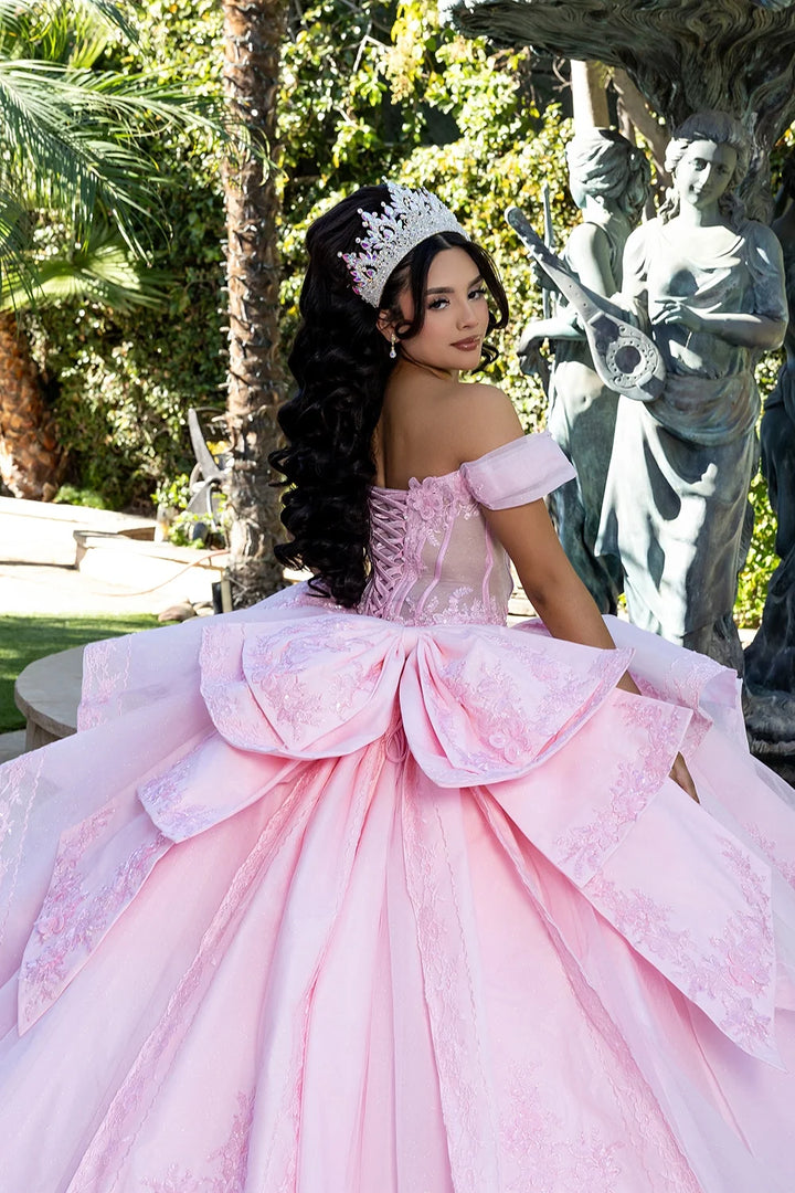 Off Shoulder Mini Skirt Ball Gown by May Queen LK304