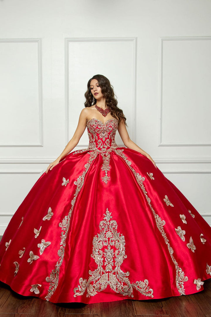 3D Butterfly Sweetheart Ball Gown by Petite Adele PQ1019