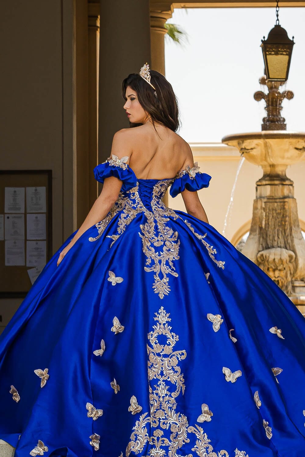 3D Butterfly Sweetheart Ball Gown by Petite Adele PQ1019