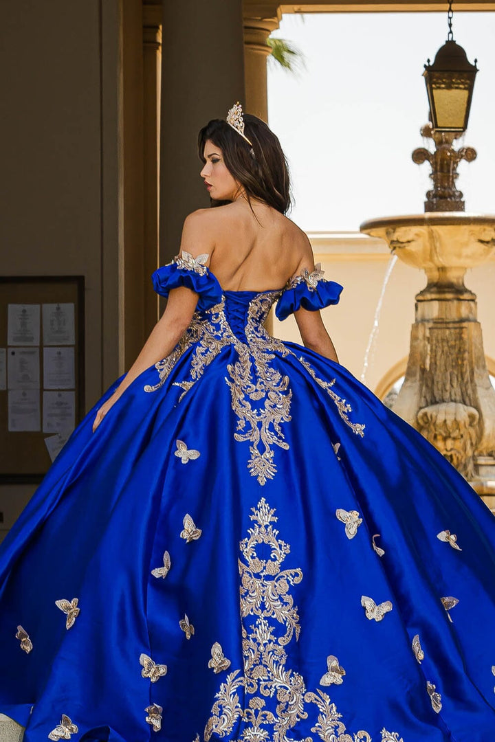 3D Butterfly Sweetheart Ball Gown by Petite Adele PQ1019