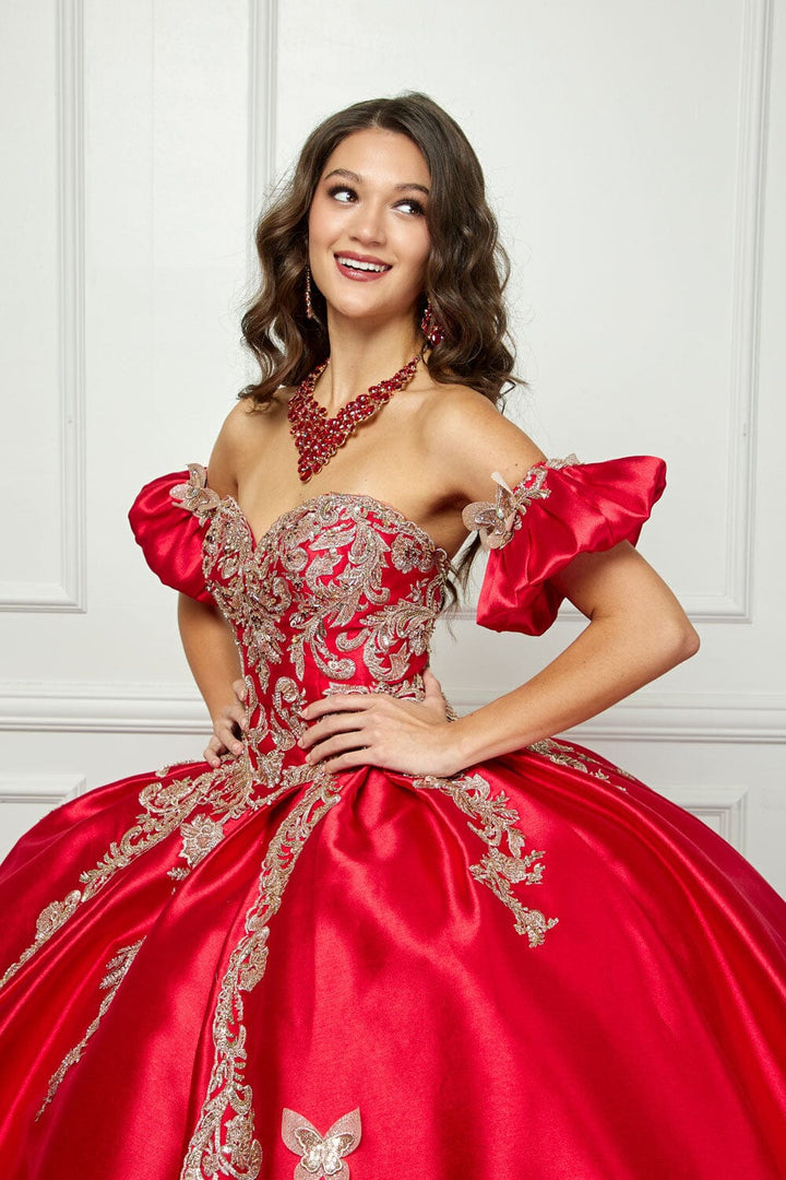 3D Butterfly Sweetheart Ball Gown by Petite Adele PQ1019