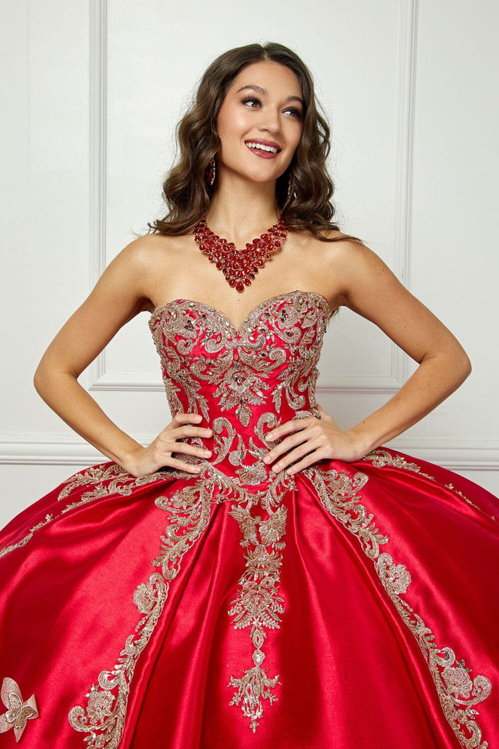 3D Butterfly Sweetheart Ball Gown by Petite Adele PQ1019
